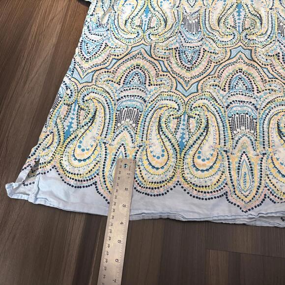 Talbots Women's Blouse Top Plus Size 2X Paisley Polka Dot 3/4 Sleeves - Picture 6 of 7